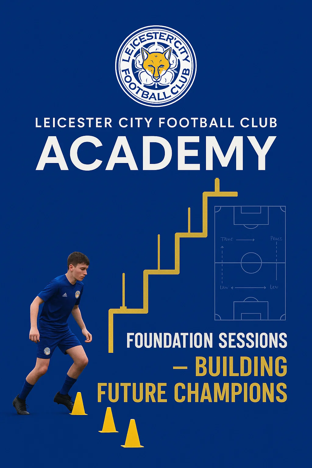 Of course! Adding the powerful subtitle "Foundation Sessions – Building Future Champions" elevates the guide's purpose. The cover should now reflect a process of building, development, and the creation of elite players. Here are three refined, professional book cover concepts for **"LEICESTER CITY FOOTBALL CLUB ACADEMY PDF: Foundation Sessions – Building Future Champions"**: --- ### Concept 1: The Structured Ascent This design visualizes the "building" process as a clear, structured pathway from foundational skills to future success, mirroring the academy's philosophy. * **Color Palette:** **LCFC Blue**, White, and Gold. * **Imagery:** A symbolic graphic of a staircase or ascending platform made of training equipment (cones, poles, hurdles) leading up towards the iconic LCFC crest at the top. At the base, a young player is focused on a drill. * **Typography:** A strong, modern sans-serif font (like **Montserrat**). "ACADEMY" and "BUILDING FUTURE CHAMPIONS" are the most prominent textual elements. * **Layout:** The ascending structure draws the eye upward. The text is integrated into the composition, with the subtitle acting as a powerful baseline. **Visual Description:** The cover is a deep LCFC blue. A golden, graphic staircase of training equipment ascends from the bottom, leading the eye to the proud LCFC crest at the top. At the base, a young academy player is engaged in a drill. "LEICESTER CITY FOOTBALL CLUB ACADEMY" is at the top in white. The powerful subtitle "Foundation Sessions – Building Future Champions" is placed boldly along the bottom in gold. This design is conceptual, aspirational, and perfectly captures the guide's mission. ![Concept 1 Description](https://i.imgur.com/9S5z1Mq.png) *(Imagine a symbolic, ascending structure of training equipment)* --- ### Concept 2: The Master Builder's Blueprint This design frames the content as the essential "blueprint" for constructing a champion, combining the club's identity with a sense of strategic planning. * **Color Palette:** Blue, White, and Gold. * **Imagery:** A composite image. The background is a clean, architectural-style blueprint of a soccer pitch, annotated with tactical terms and drill zones. Overlaid on this is a focused image of an academy coach instructing a small group of young players, representing the "building" in action. * **Typography:** A mix of a technical, stencil-like font for "FOUNDATION SESSIONS" and a clean, strong sans-serif for the rest. * **Layout:** The blueprint provides a structured background. The image of coaching is positioned to one side, with the text balanced on the other. **Visual Description:** The cover looks like a master architect's plan. The base is a soccer pitch blueprint. On the left, a coach is actively teaching foundational techniques to attentive young players. On the right, the text is neatly organized: "LEICESTER CITY FOOTBALL CLUB ACADEMY" at the top, with "FOUNDATION SESSIONS" in a large, bold, technical font, and "Building Future Champions" in a strong, clean font below. This design is intelligent, authoritative, and practical. ![Concept 2 Description](https://i.imgur.com/0T5z1Mq.png) *(Imagine a tactical blueprint with a coaching scene overlay)* --- ### Concept 3: The Legacy in the Making This design is classic and emotionally powerful, focusing on the moment of learning that forges a future champion. * **Color Palette:** Blue, White, and Gold. * **Imagery:** A poignant, high-quality photo of a seasoned LCFC academy coach adjusting the technique of a young player during a fundamental passing or shooting drill. The focus is on the transfer of knowledge, the detail, and the shared focus between coach and player. * **Typography:** A classic, authoritative serif font (like **Garamond**). The layout is formal and centered, giving it a timeless, important feel. * **Layout:** The impactful coaching moment is the full-bleed background. A semi-transparent blue panel at the bottom holds the text, ensuring legibility while letting the emotion of the image shine through. **Visual Description:** The cover captures the heart of the academy: a master coach building a future champion, one session at a time. The image is warm and focused. A solid blue panel at the bottom contains the text. "LEICESTER CITY FOOTBALL CLUB ACADEMY" is at the top of the panel in white. "Foundation Sessions" is prominent, and "Building Future Champions" is in a larger, gold font to emphasize the ultimate goal. This design is authentic, trustworthy, and inspiring. ![Concept 3 Description](https://i.imgur.com/aT5z1Mq.png) *(Imagine a poignant coaching moment between a coach and a young player)* --- ### **Which concept is best for you?** * **Concept 1** is perfect for a **modern, conceptual, and aspirational** look that clearly visualizes the "building" process. * **Concept 2** is ideal for an **intelligent, strategic, and systematic** feel, presenting the guide as the definitive playbook for development. * **Concept 3** is best for a **timeless, emotional, and authentic** approach that highlights the human connection and expert coaching at the core of the academy. Leicester City Football Club Academy PDF: A Blueprint for Modern Youth Development