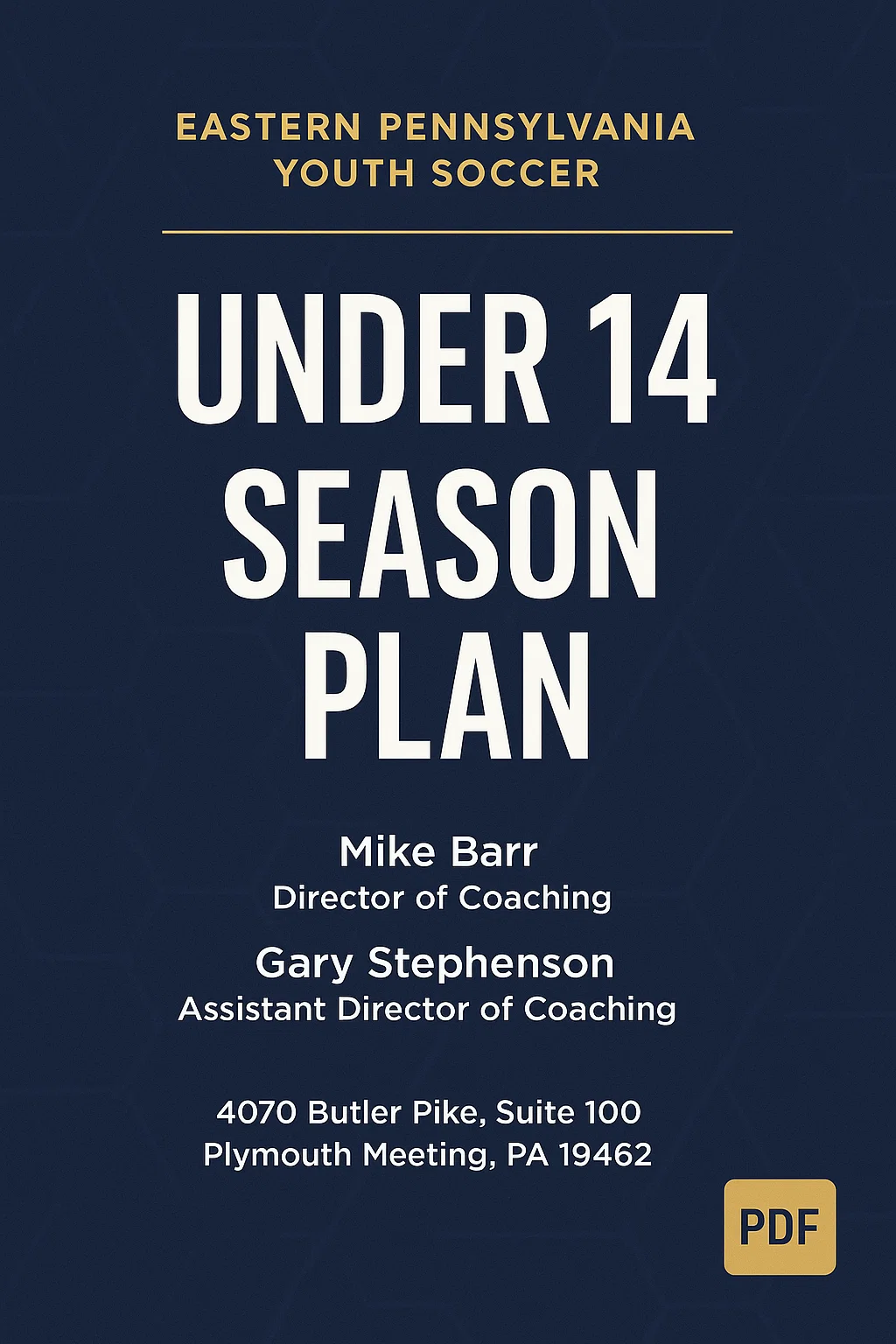 Under 14 Season Plan PDF