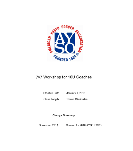 7v7 Workshop for 10U Coaches PDF