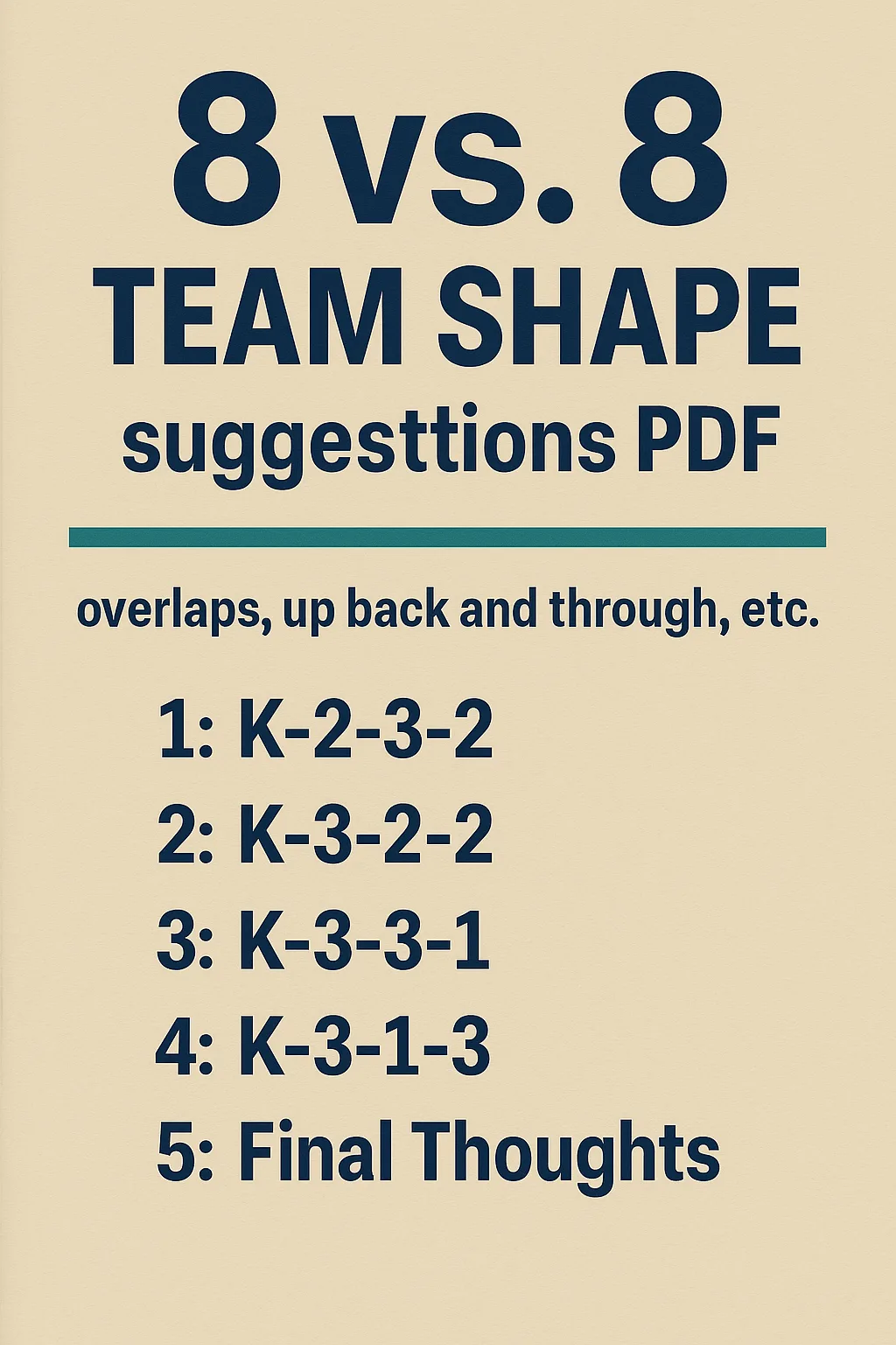 8 vs 8 Team Shape suggestions PDF