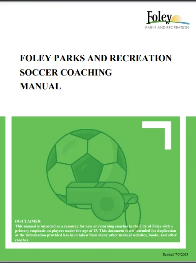 FOLEY PARKS AND RECREATION SOCCER COACHING MANUAL PDF