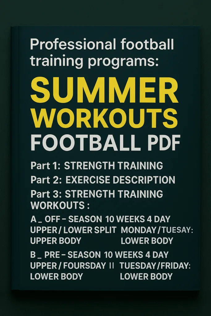 Professional football training programs: SUMMER WORKOUTS FOOTBALL PDF